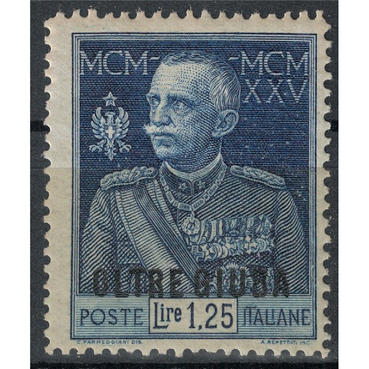OLTRE GIUBA 1925-26 Giubileo del Re 1,25£ dent. 13¼ MH*