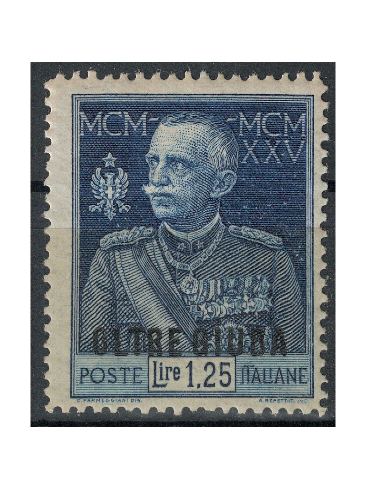 OLTRE GIUBA 1925-26 Giubileo del Re 1,25£ dent. 13¼ MH*