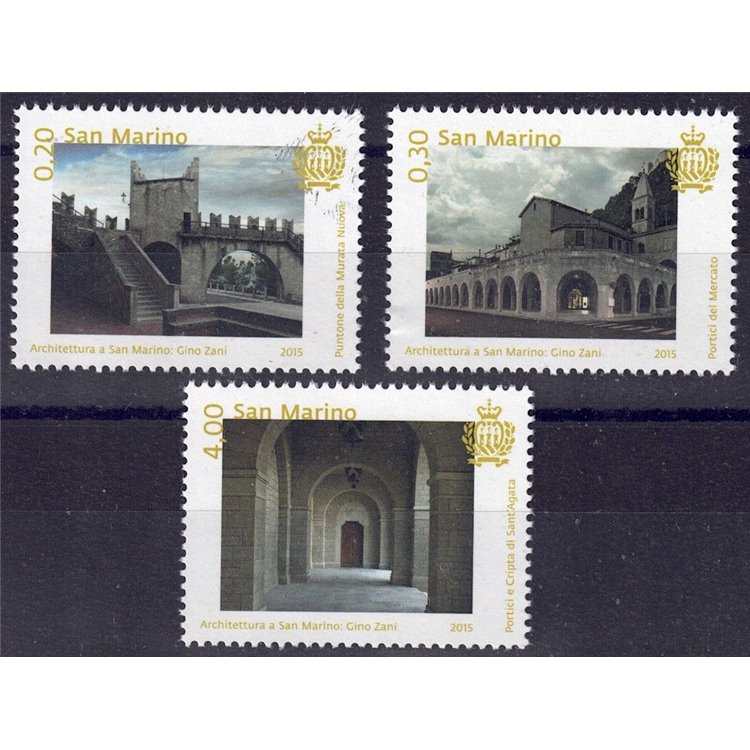 SAN MARINO 2015 Architecture in San Marino 3v MNH**
