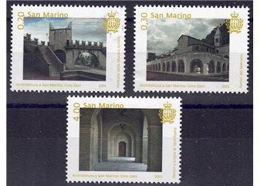 SAN MARINO 2015 Architettura a San Marino 3v MNH**