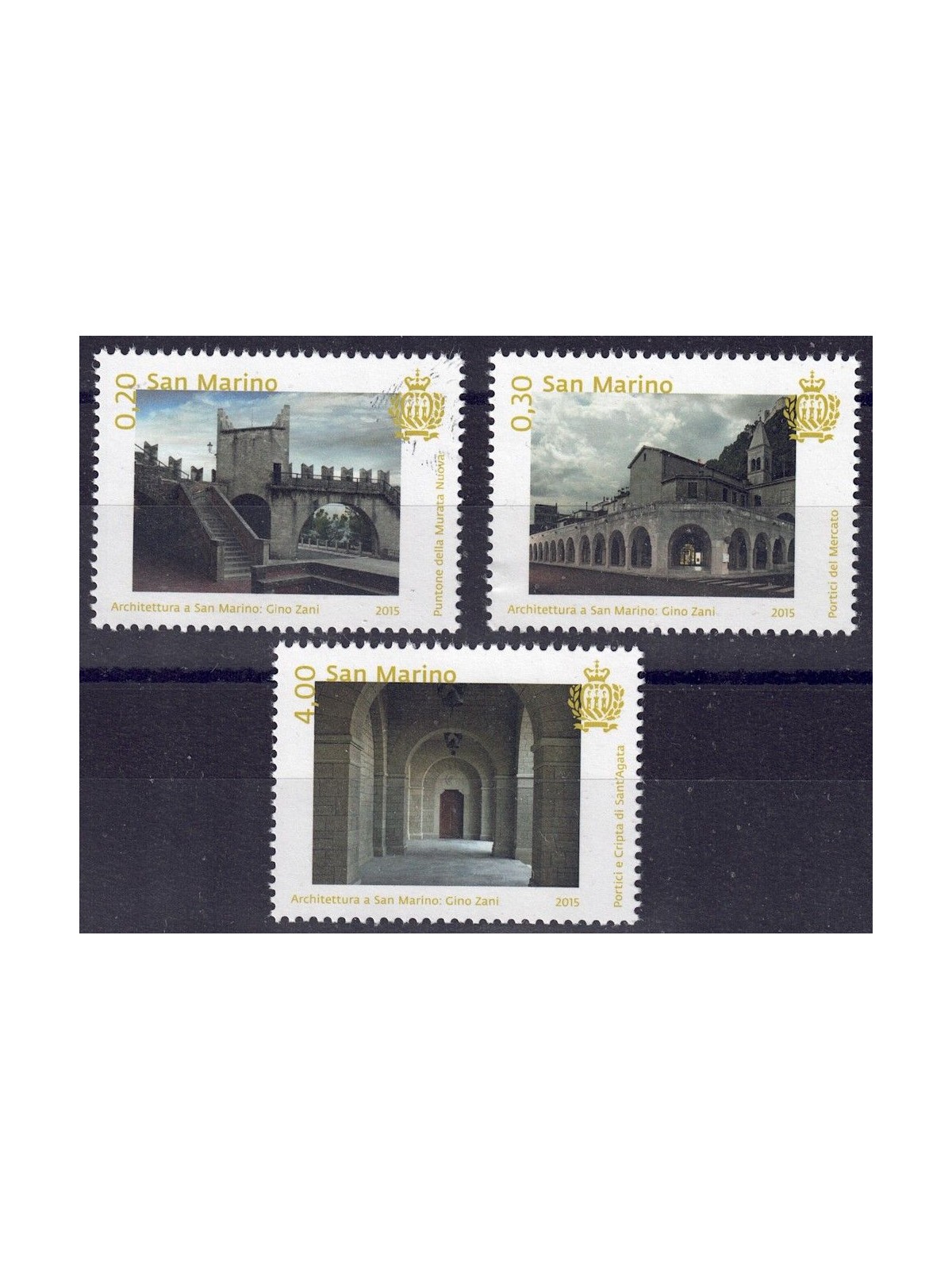 SAN MARINO 2015 Architecture in San Marino 3v MNH**