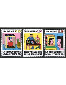 SAN MARINO 2015 La rivoluzione della stampa 3D 3v MNH**