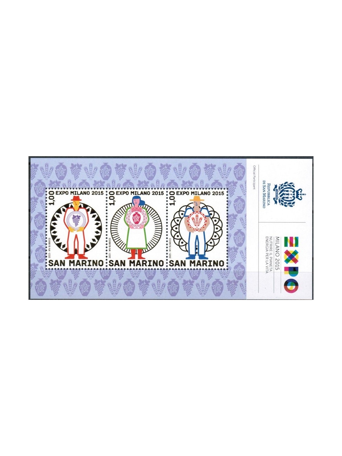 SAN MARINO 2015 Expo 2015 BF MNH**