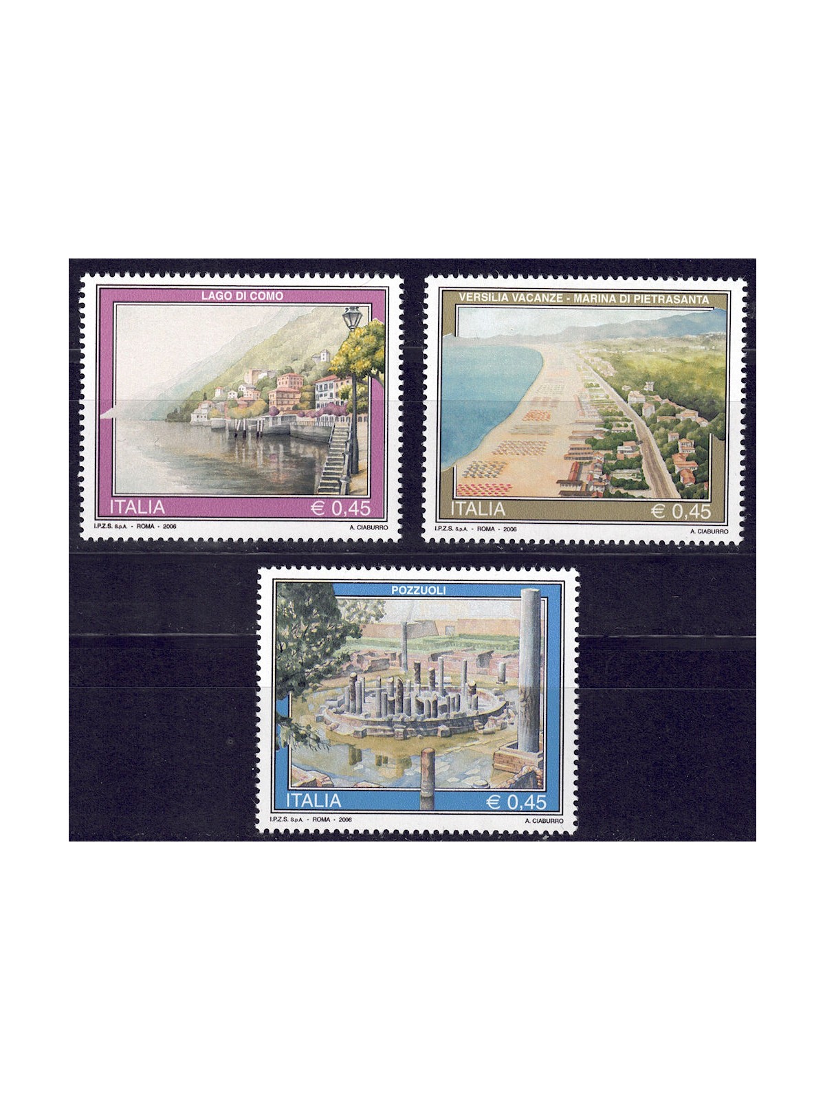 ITALY 2006 Tourism 3v MNH**