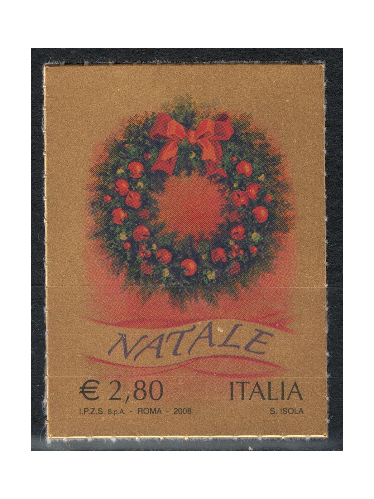 ITALIA 2008 Natale (adesivo) MNH**