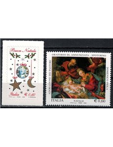 ITALIA 2009 Natale 2v MNH**