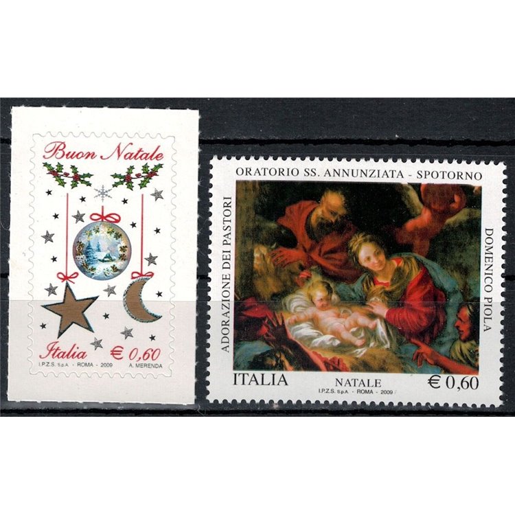 ITALIA 2009 Natale 2v MNH**
