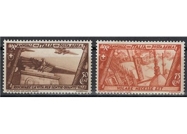 ITALY KINGDOM 1932 Tenth anniversary march on Rome (airmail) 2v MH*