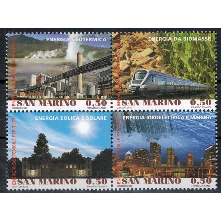 SAN MARINO 2012 Energia sostenibile 4v MNH**