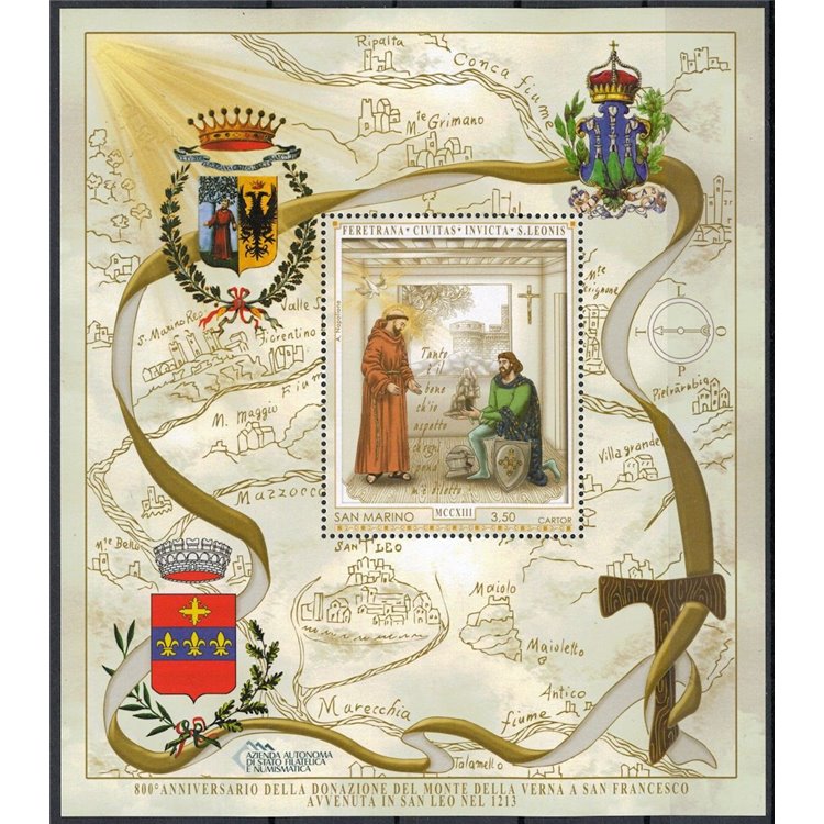 SAN MARINO 2013 Monte della Verna s/s MNH**