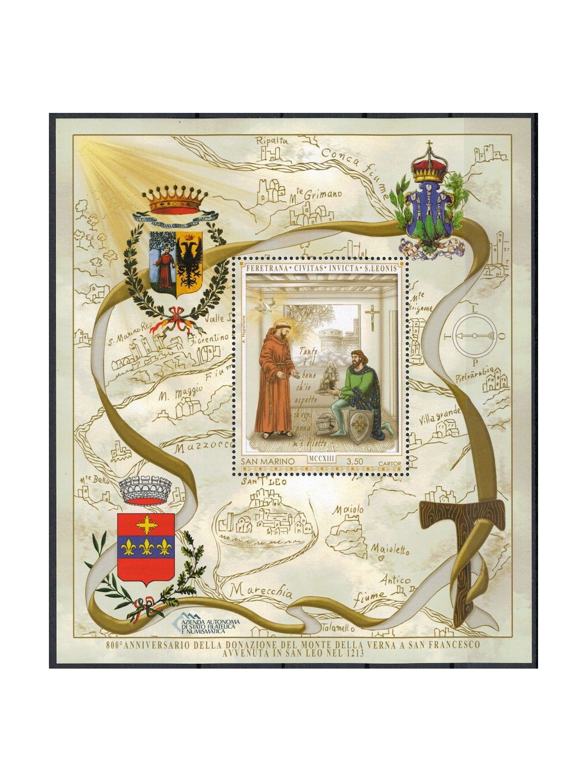 SAN MARINO 2013 Monte della Verna s/s MNH**