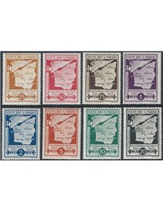 SAN MARINO 1943 Ventennale dei Fasci (posta aerea) 8v MH*
