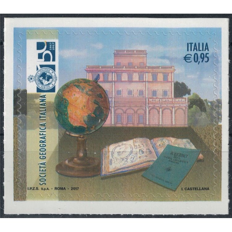 ITALY 2017 Geographical Society MNH**