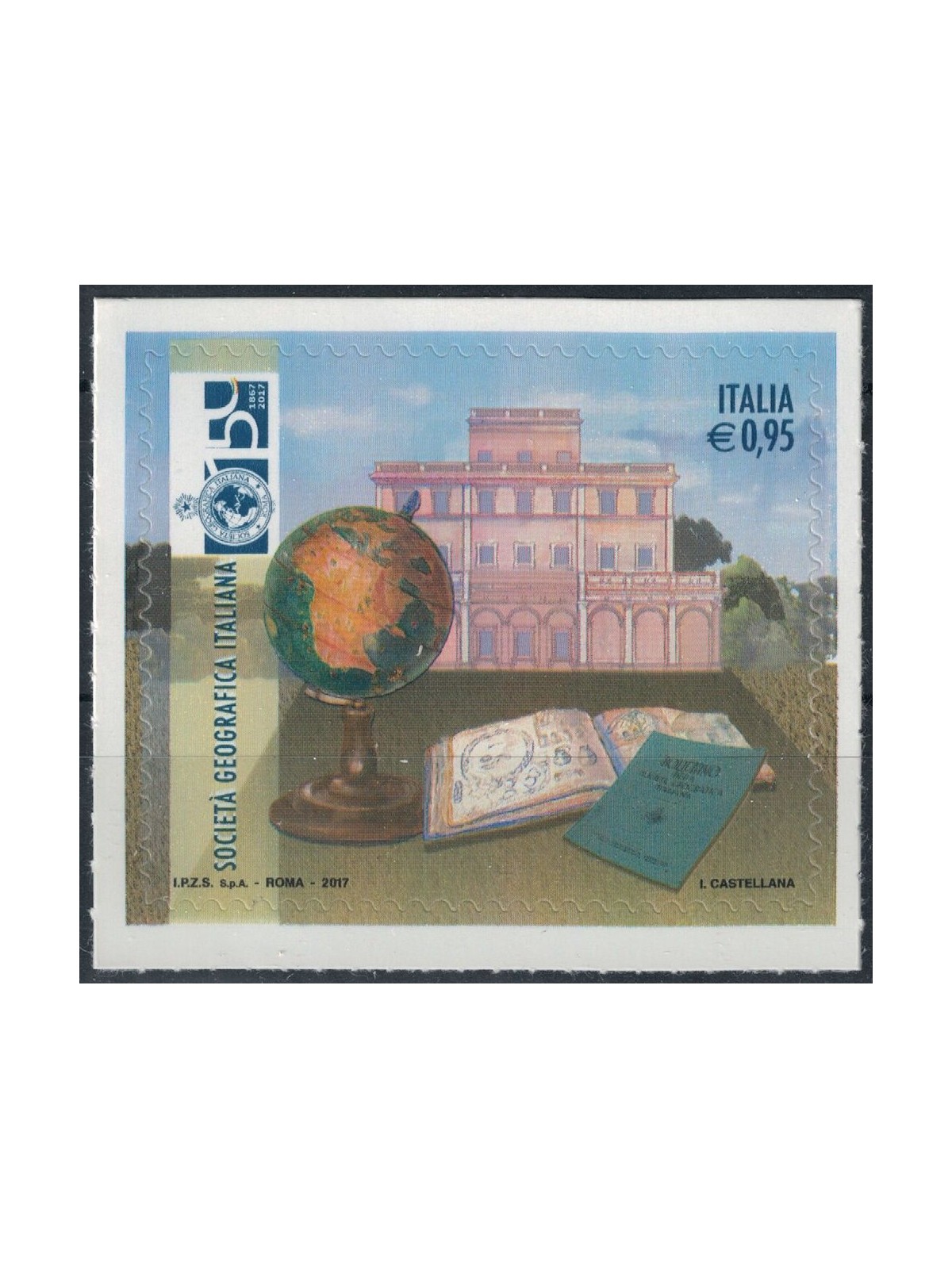 ITALIA 2017 Società geografica MNH**