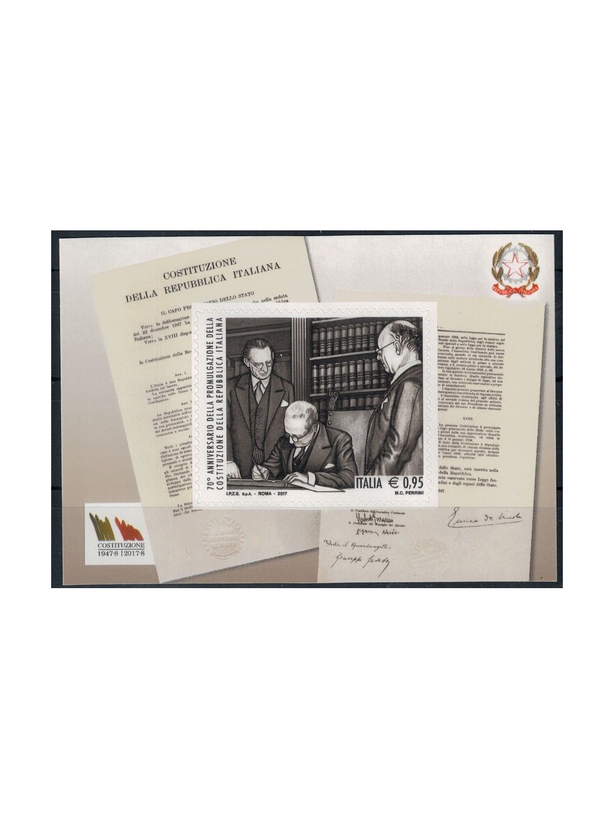 ITALY 2017 Constitution s/s MNH**