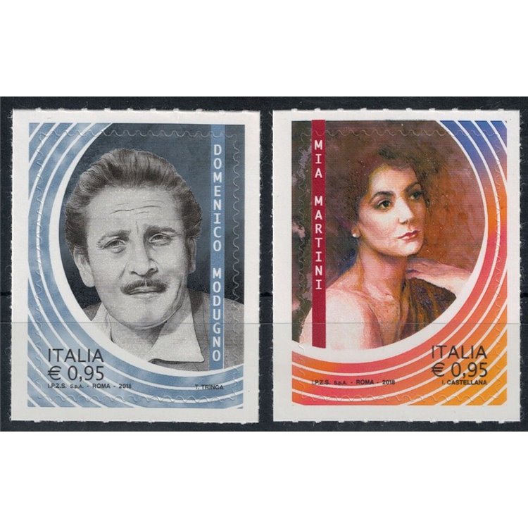 ITALY 2018 Mia Martini and Domenico Modugno 2v MNH**