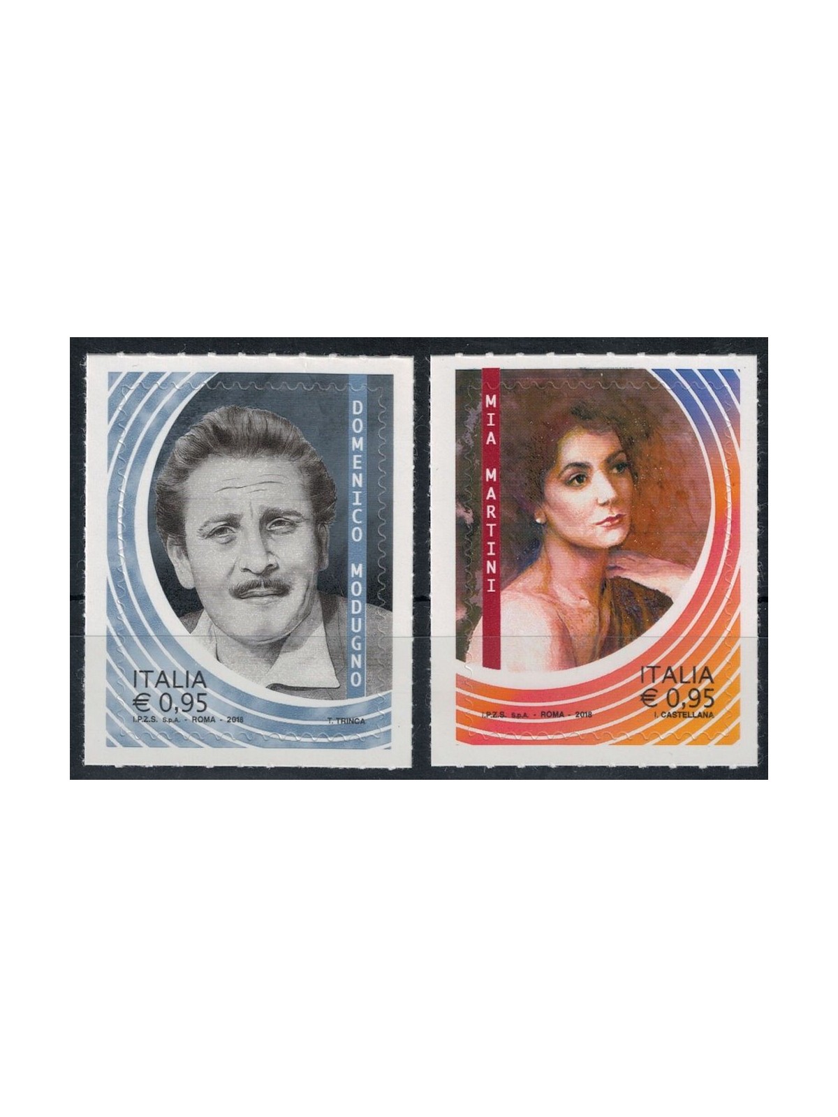 ITALY 2018 Mia Martini and Domenico Modugno 2v MNH**
