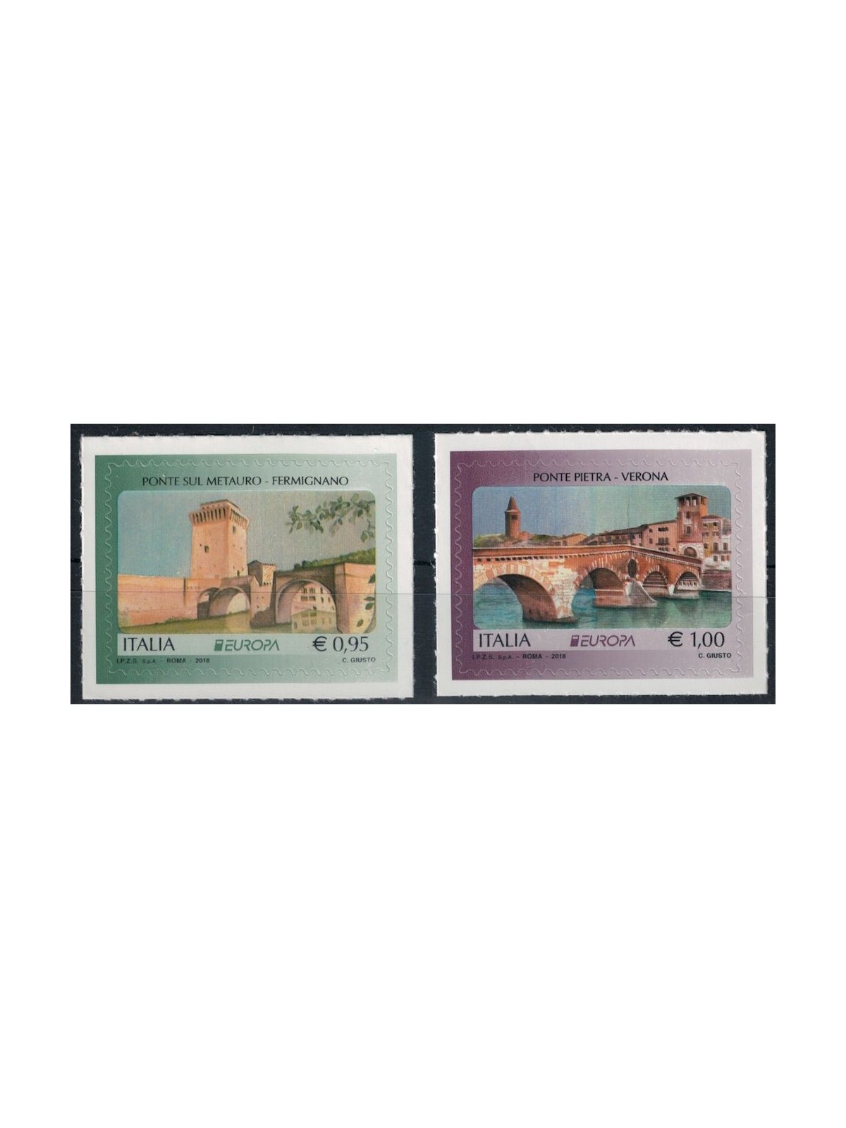 ITALIA 2018 Europa 2v MNH**