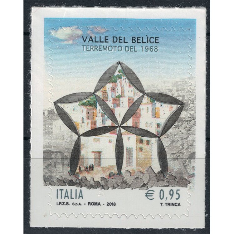ITALIA 2018 Terremoto Valle del Belice MNH**