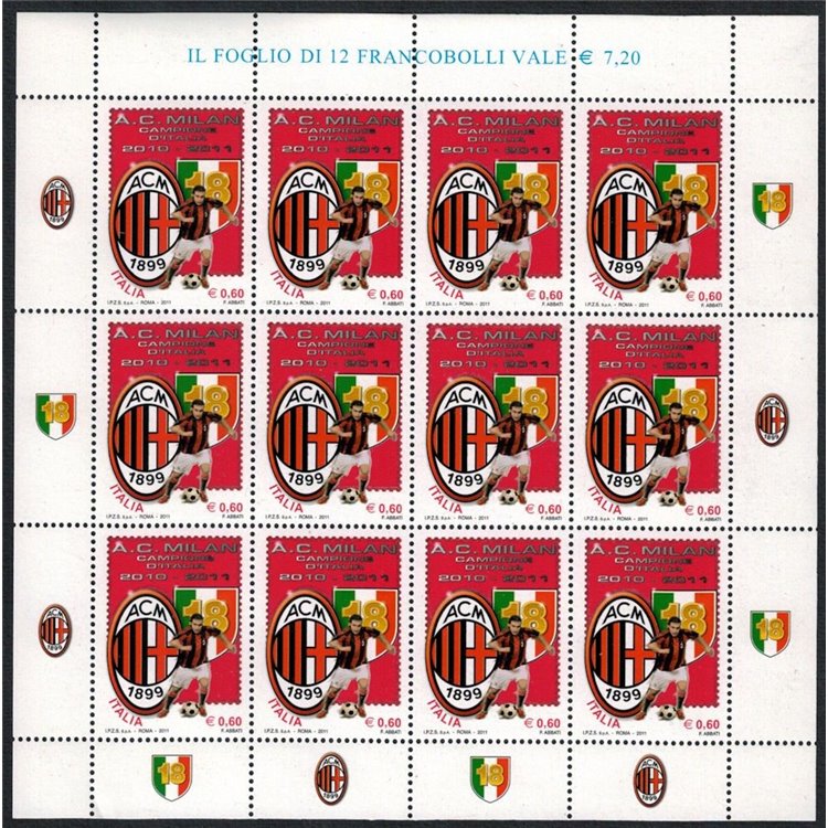 ITALY 2011 Milan champion of Italy m/s MNH**