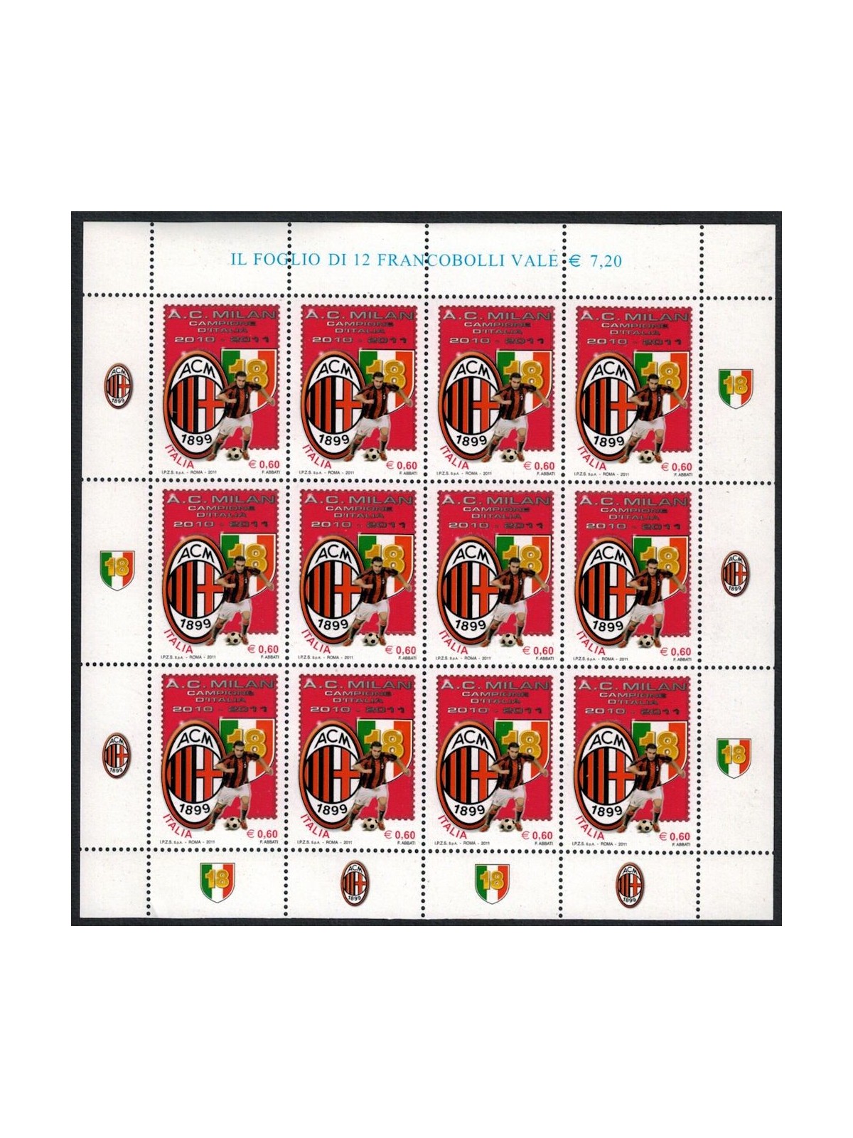 ITALY 2011 Milan champion of Italy m/s MNH**