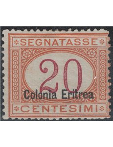 ERITREA 1920-26 Postage Due 20c Orange MH* ©