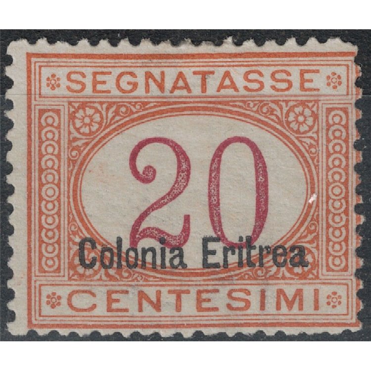 ERITREA 1920-26 Segnatasse 20c arancio MH* ©