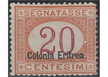 ERITREA 1920-26 Segnatasse 20c arancio MH* ©