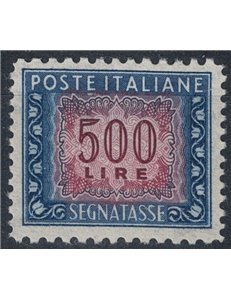 ITALIA 1953 Segnatasse £ 500 (ruota II) dent. 11¼x13¼ MH*