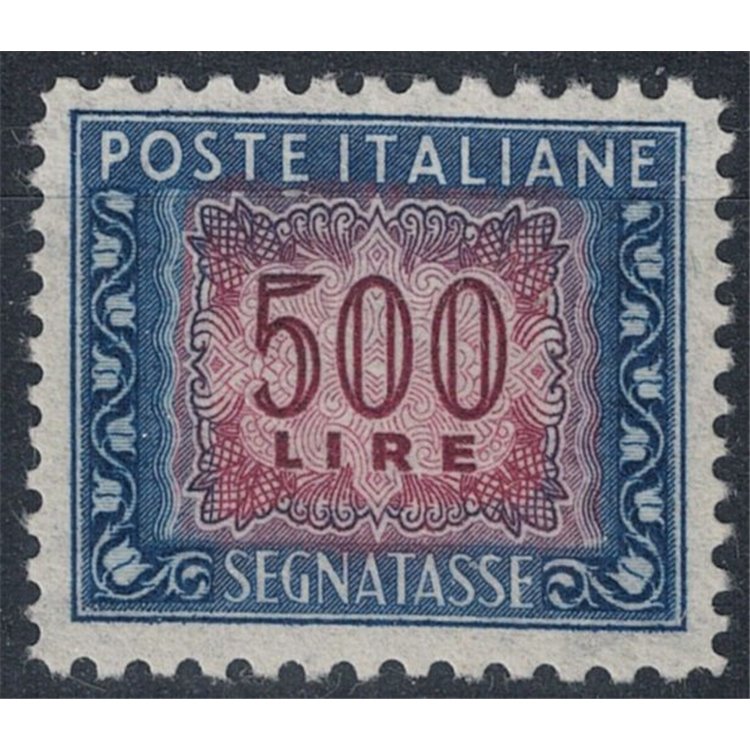 ITALY 1953 Postage Due £500 (Wheel II) perforated 11¼x13¼ MH*