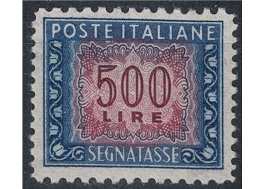 ITALIA 1953 Segnatasse £ 500 (ruota II) dent. 11¼x13¼ MH*