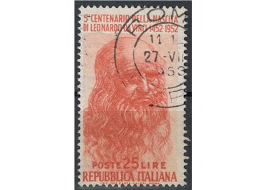 ITALY 1952 Leonardo da Vinci £25 (3rd printing) us
