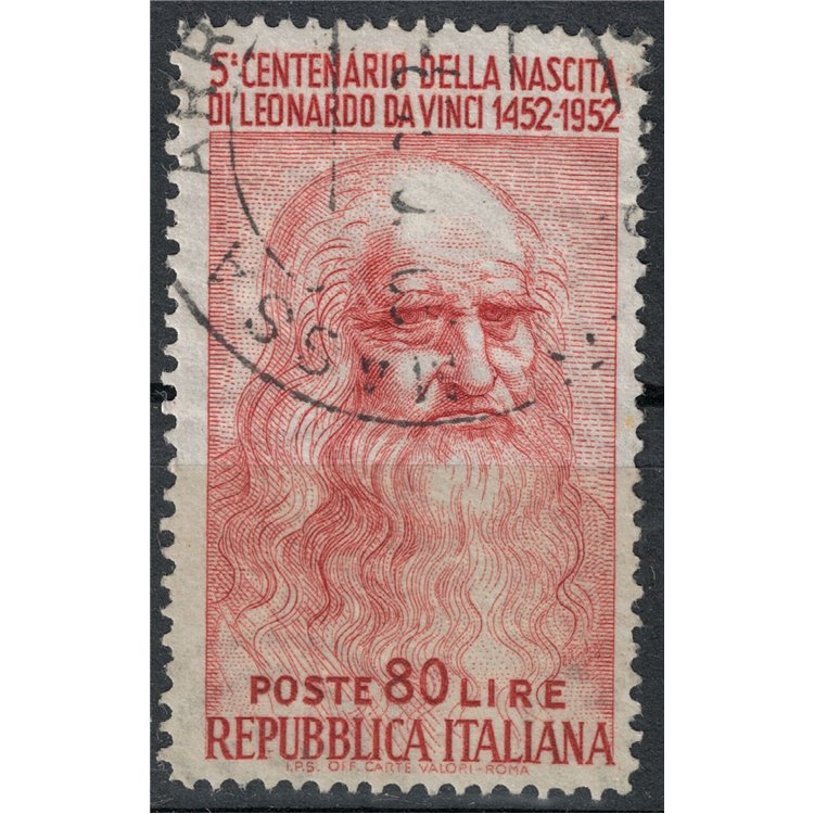 ITALIA 1952 Leonardo da Vinci £80 (dent. 14x13¼) us