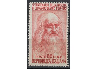 ITALIA 1952 Leonardo da Vinci £80 (dent. 13¼x13) MH*