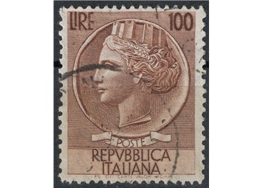 ITALY 1955 Siracusana £100 (dent. 13¼x12¼) us