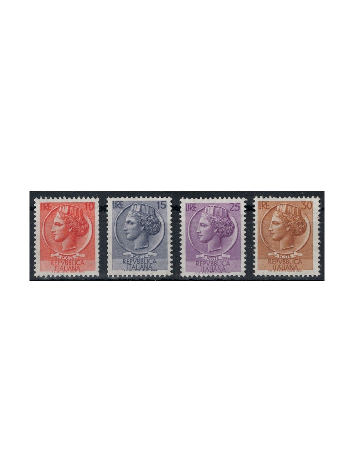 ITALY 1955-60 Siracusana (stars I from reel) 4v MNH**