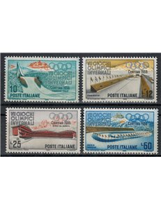 ITALY 1956 Winter Olympic Games (stars II) 4v MH*