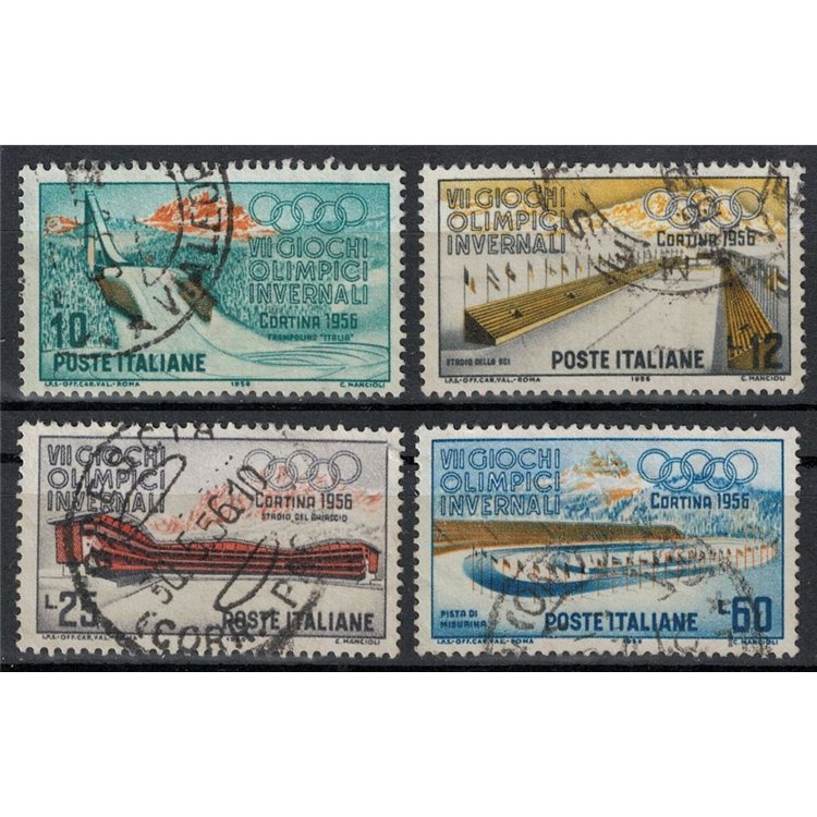 ITALY 1956 Winter Olympic Games (stars II) 4v us
