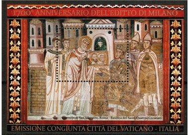VATICANO 2013 Editto di Milano BF MNH**