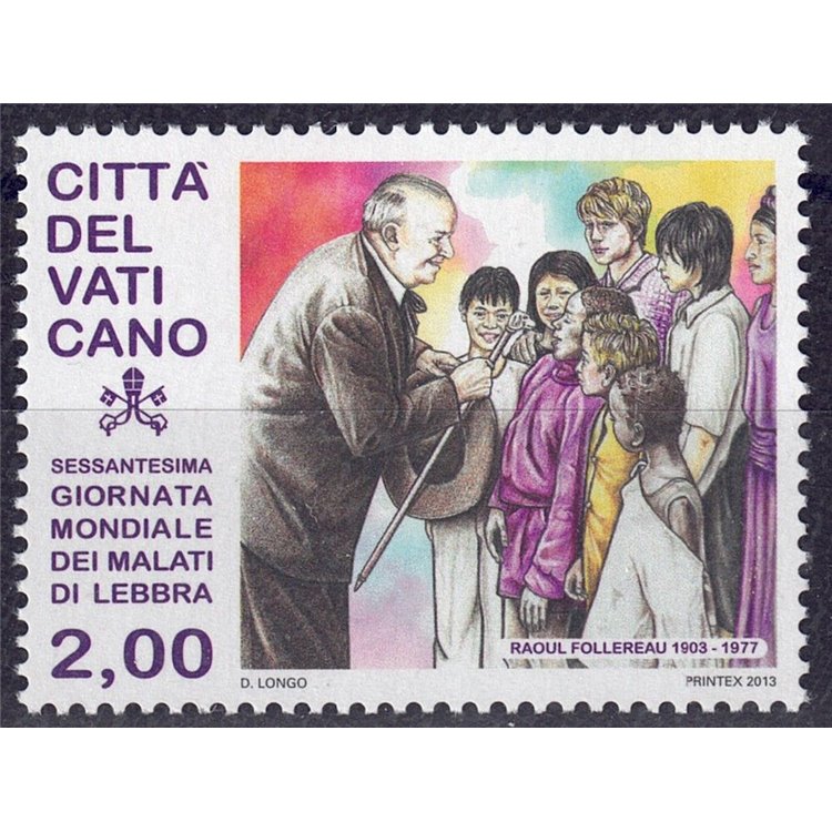 VATICANO 2013 Giornata mondiale dei malati di lebbra MNH**