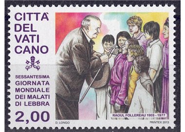 VATICANO 2013 Giornata mondiale dei malati di lebbra MNH**