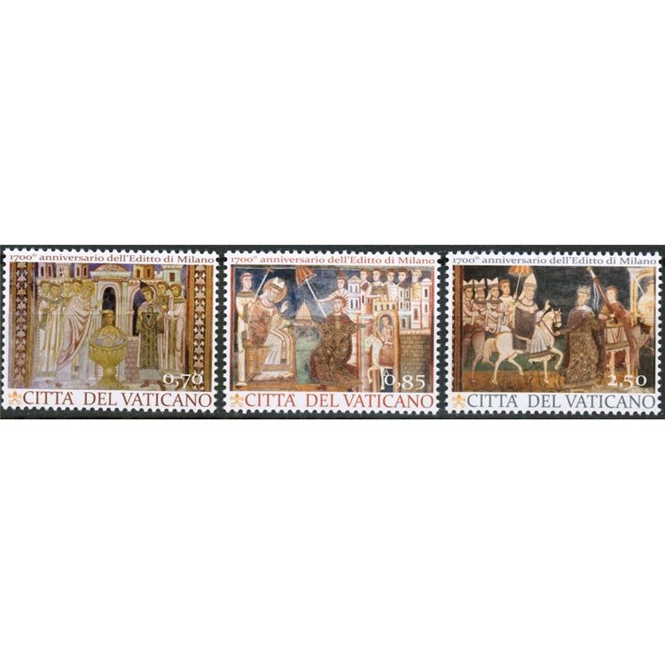 VATICANO 2013 Editto di Milano 3v MNH**