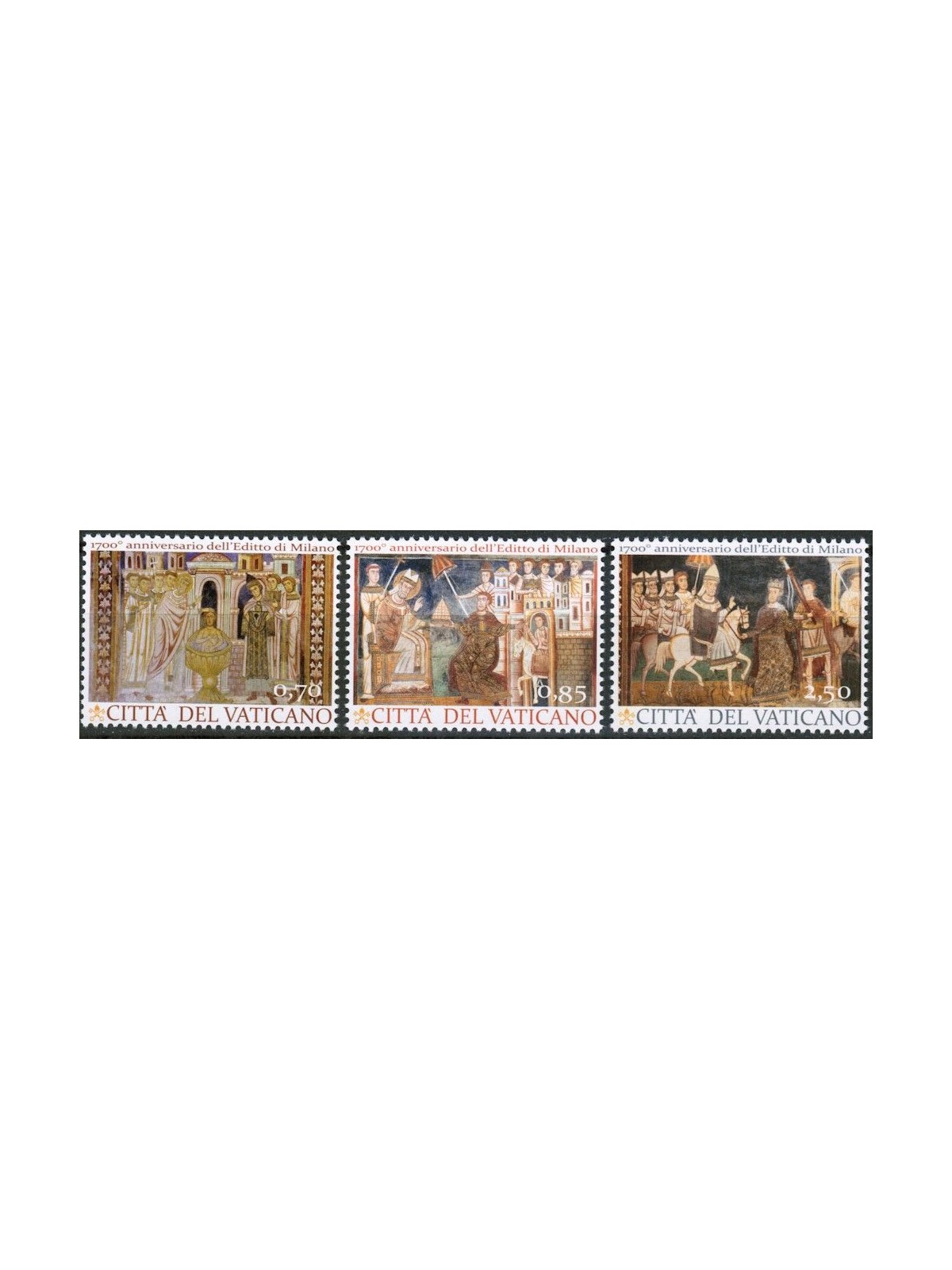VATICAN 2013 Edict of Milan 3v MNH**