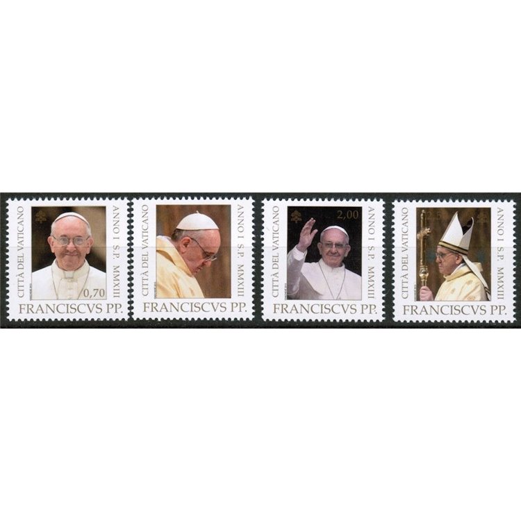VATICAN 2013 Beginning of the Pontificate of Pope Francis 4v MNH**