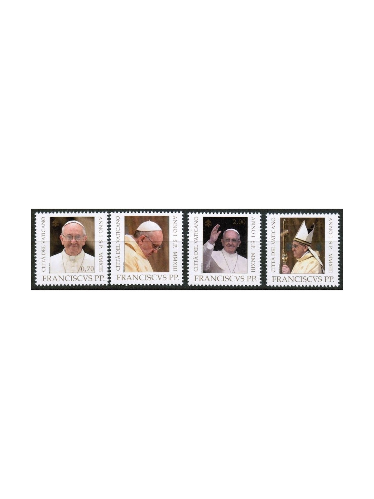 VATICANO 2013 Inizio del Pontificato di Papa Francesco 4v  MNH**