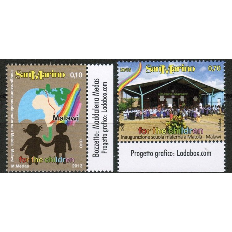 SAN MARINO 2013 Malawi Nursery School 2v MNH**