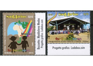 SAN MARINO 2013 Scuola Materna Malawi 2v MNH**