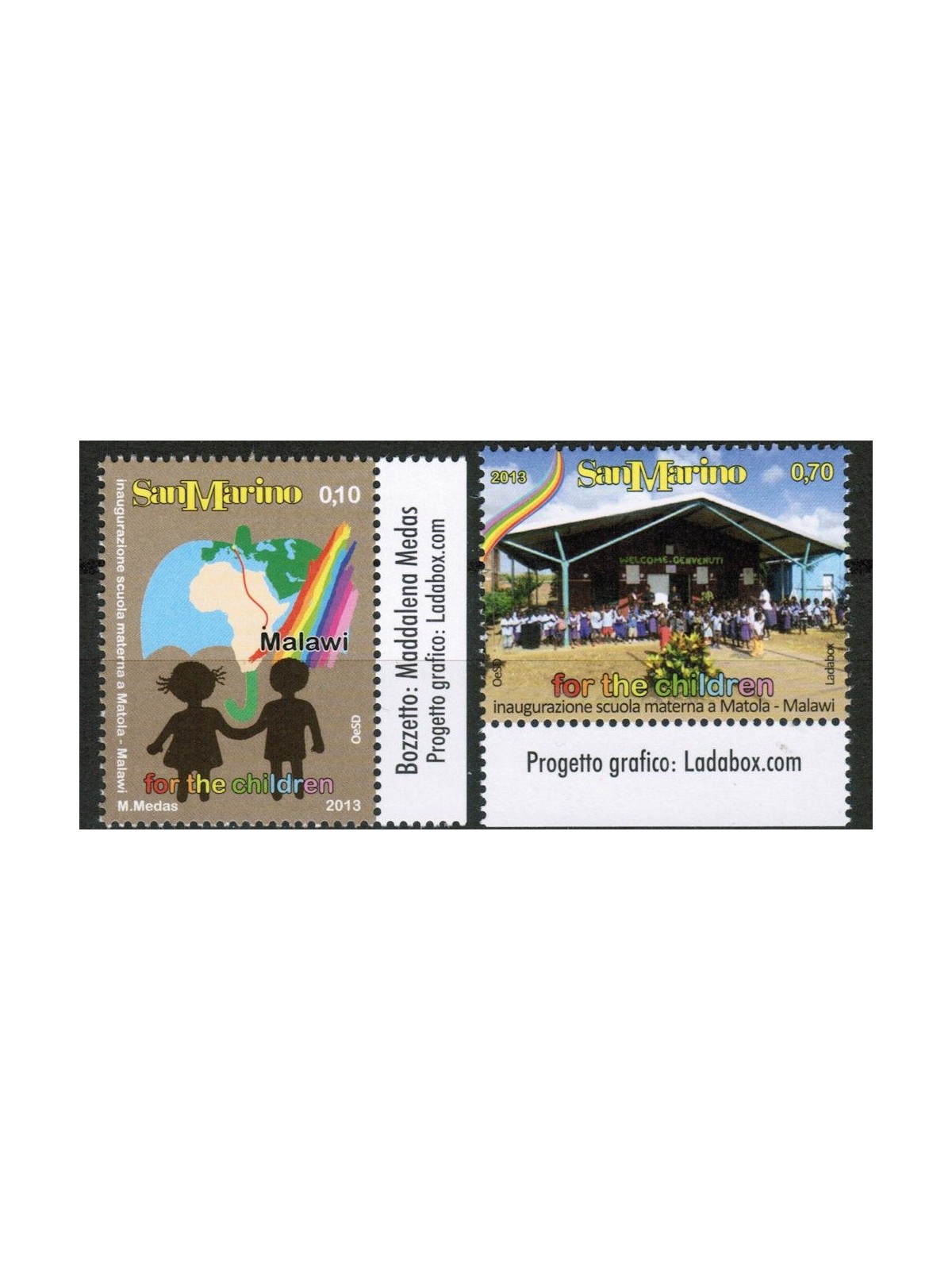 SAN MARINO 2013 Malawi Nursery School 2v MNH**