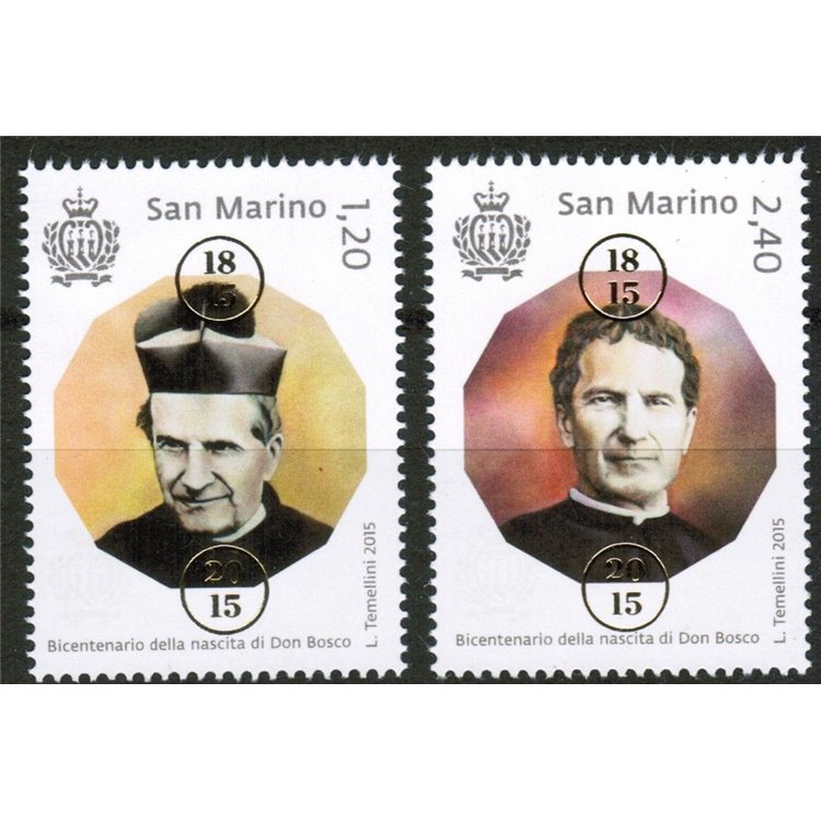 SAN MARINO 2015 San Giovanni Bosco 2v MNH**
