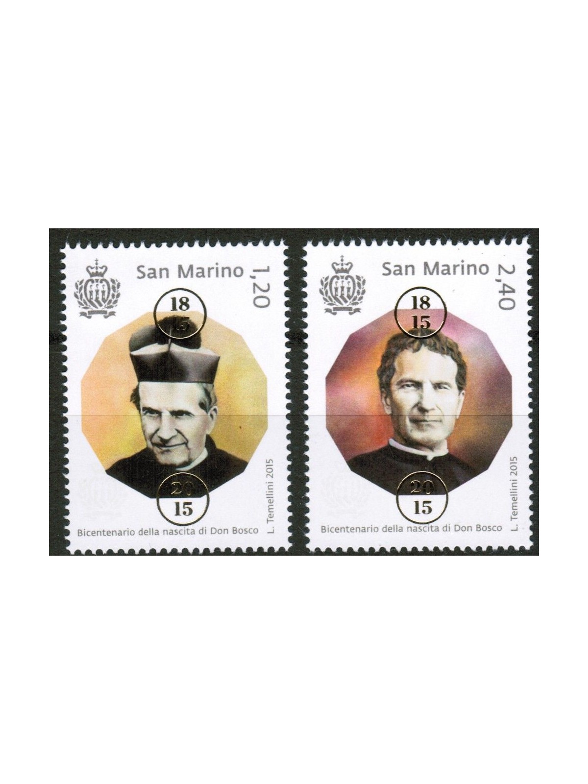 SAN MARINO 2015 San Giovanni Bosco 2v MNH**